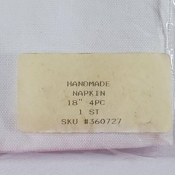 VTG Peking Handcrafts 18" Cotton Napkins Set Of 4 With Embroidery 100% Cotton - Picture 7 of 10